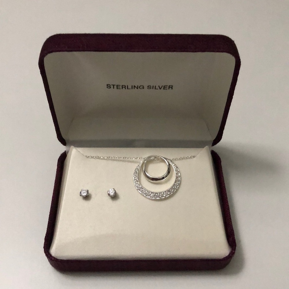 Simple Necklace and Earring Set